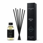 Fresso - Κιτ Αναπλήρωσης με Άρωμα Molise 100 ml Premium Home Refill Kit και 6 Μαύρα Στικ από Fiberglass για Αρωματικό Χώρου Reed Diffuser - 1 Τεμ. (390044/FRE)