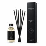 Fresso - Κιτ Αναπλήρωσης με Άρωμα Amora 100 ml Premium Home Refill Kit και 6 Μαύρα Στικ από Fiberglass για Αρωματικό Χώρου Reed Diffuser - 1 Τεμ. (390051/FRE)