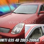 Heko - Ανεμοθραύστες Παραθύρων Για Infiniti G35 (V35) 2003 > 2006 4πορτο Sedan υλικό Acrylic Χρώμα Φιμέ - 2 τεμ. (ΑΝΕΜ.21507)