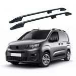 ΜΠΑΡΕΣ ΟΡΟΦΗΣ ΓΙΑ  OPEL COMBO / PEUGEOT PARTNER / RIFTER 2019+ ΠΑΡΑΛΛΗΛΕΣ ΑΛΟΥΜΙΝΙΟΥ L1 ΜΑΥΡΕΣ ΟMTEC - 2 TEM.