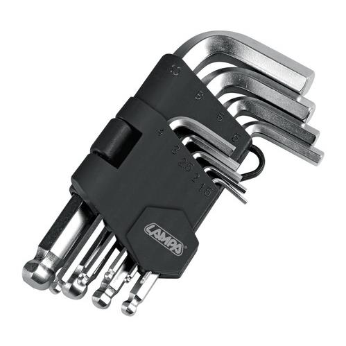 66003-S-01 ΑΛΛΕΝ (ALLEN) ΕΞΑΓΩΝΑ ΚΛΕΙΔΙΑ 9 ΤΕΜΑΧΙΩΝ (1,5-2-2,5-3-4-5-6-8-10mm) ΧΡΩΜΙΟ-ΒΑΝΑΔΙΟ (CRV) - Image 1