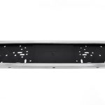 Amio - Πλαστικό Πλαίσιο Πινακίδας Κυκλοφορίας Inox Silver Εφέ Κουμπωτό με Τελάρο 53 x 12 cm για Εμπρός και Πίσω Πινακίδα Αυτοκινήτου - 1 τεμ. (01300/AM)