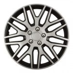 Amio - ΤΑΣΙΑ 16" DAKAR NC ΑΣΗΜΙ ΜΑΥΡΟ - ΣΕΤ 4ΤΕΜ ΣΕ KOYTI (8514/AM)