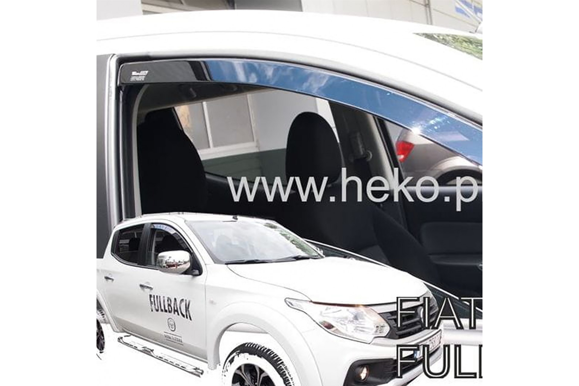 A178 ΑΝΕΜΟΘΡΑΥΣΤΕΣ ΓΙΑ FIAT FULLBACK 4D 2016-2021 ΖΕΥΓΑΡΙ ΑΠΟ ΕΥΚΑΜΠΤΟ ΦΙΜΕ ΠΛΑΣΤΙΚΟ HEKO - 2 ΤΕΜ. - Image 1