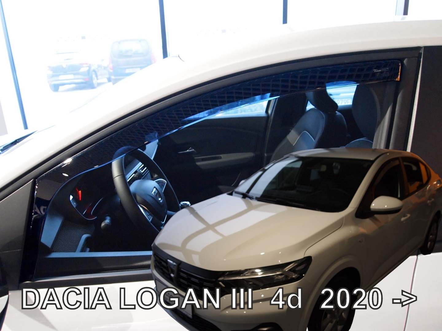 ANEM13119 ΑΝΕΜΟΘΡΑΥΣΤΕΣ ΓΙΑ DACIA LOGAN 4D 2004 ΖΕΥΓΑΡΙ ΑΠΟ ΕΥΚΑΜΠΤΟ ΦΙΜΕ ΠΛΑΣΤΙΚΟ HEKO - 2 ΤΕΜ. - Image 1