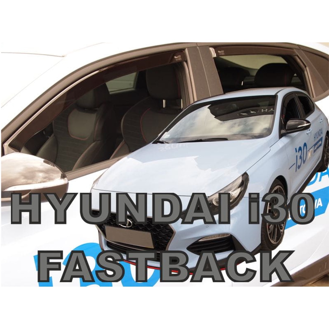 ASET17299-1 ΑΝΕΜΟΘΡΑΥΣΤΕΣ ΓΙΑ HYUNDAI i30 FASTBACK N 5D 2019+ ΣΕΤ ΑΥΤΟΚΙΝΗΤΟΥ ΑΠΟ ΕΥΚΑΜΠΤΟ ΦΙΜΕ ΠΛΑΣΤΙΚΟ HEKO - 4 ΤΕΜ. - Image 1