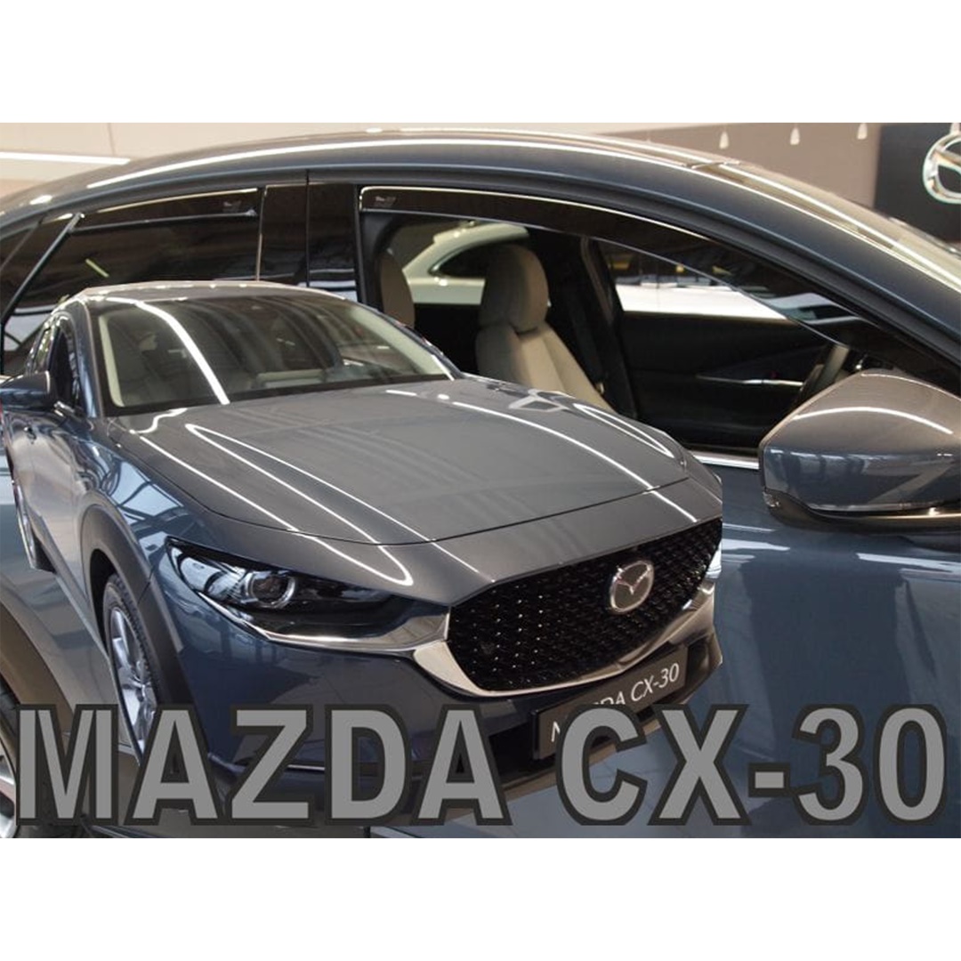 ASET23172-1 ΑΝΕΜΟΘΡΑΥΣΤΕΣ ΓΙΑ MAZDA CX-30 5D 2019+ ΣΕΤ ΑΥΤΟΚΙΝΗΤΟΥ ΑΠΟ ΕΥΚΑΜΠΤΟ ΦΙΜΕ ΠΛΑΣΤΙΚΟ HEKO - 4 ΤΕΜ. - Image 1