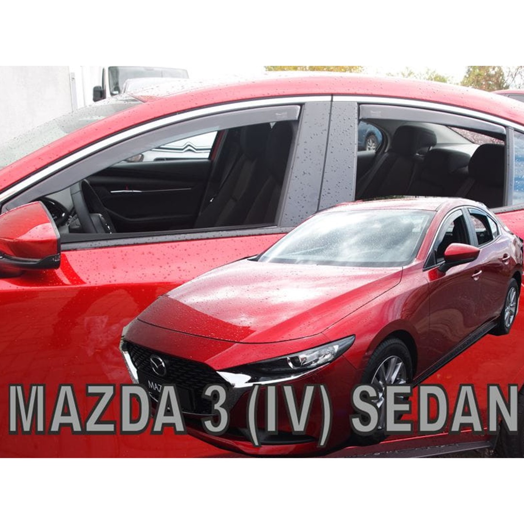ASET23174-1 ΑΝΕΜΟΘΡΑΥΣΤΕΣ ΓΙΑ MAZDA 3 4D 2019+ ΣΕΤ ΑΥΤΟΚΙΝΗΤΟΥ ΑΠΟ ΕΥΚΑΜΠΤΟ ΦΙΜΕ ΠΛΑΣΤΙΚΟ HEKO - 4 ΤΕΜ. - Image 1
