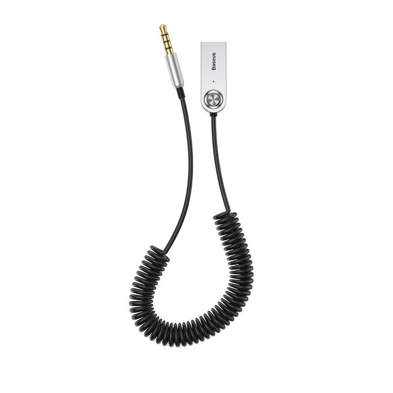 BAS29048_AM_1 Amio - ΑΝΤΑΠΤΟΡΑΣ AUDIO BLUETOOTH 5.0 ΑΠΟ USB ΣΕ AUX ΜΑΥΡΟ ΣΠΙΡΑΛ - 1 τεμ. (BAS29048/AM) - Image 1