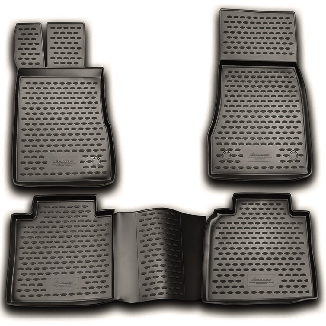 CAR99 ΠΑΤΑΚΙΑ ΣΕ ΣΚΑΦΗ TPE ΛΑΣΤΙΧΟ ΓΙΑ MERCEDES S CLASS W220 10/1998-08/2005 ΣΕ ΑΝΘΡΑΚΙ ΣΚΟΥΡΟ ΓΚΡΙ ΧΡΩΜΑ NOVLINE - 4 ΤΕΜ. - Image 1