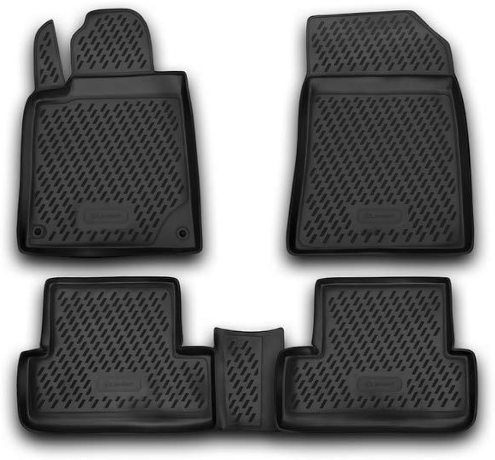 CARPGT00015 ΠΑΤΑΚΙΑ ΣΕ ΣΚΑΦΗ TPE ΛΑΣΤΙΧΟ ΓΙΑ PEUGEOT 407 2004+ ΣΕ ΜΑΥΡΟ ΧΡΩΜΑ NOVLINE - 4 ΤΕΜ. - Image 1