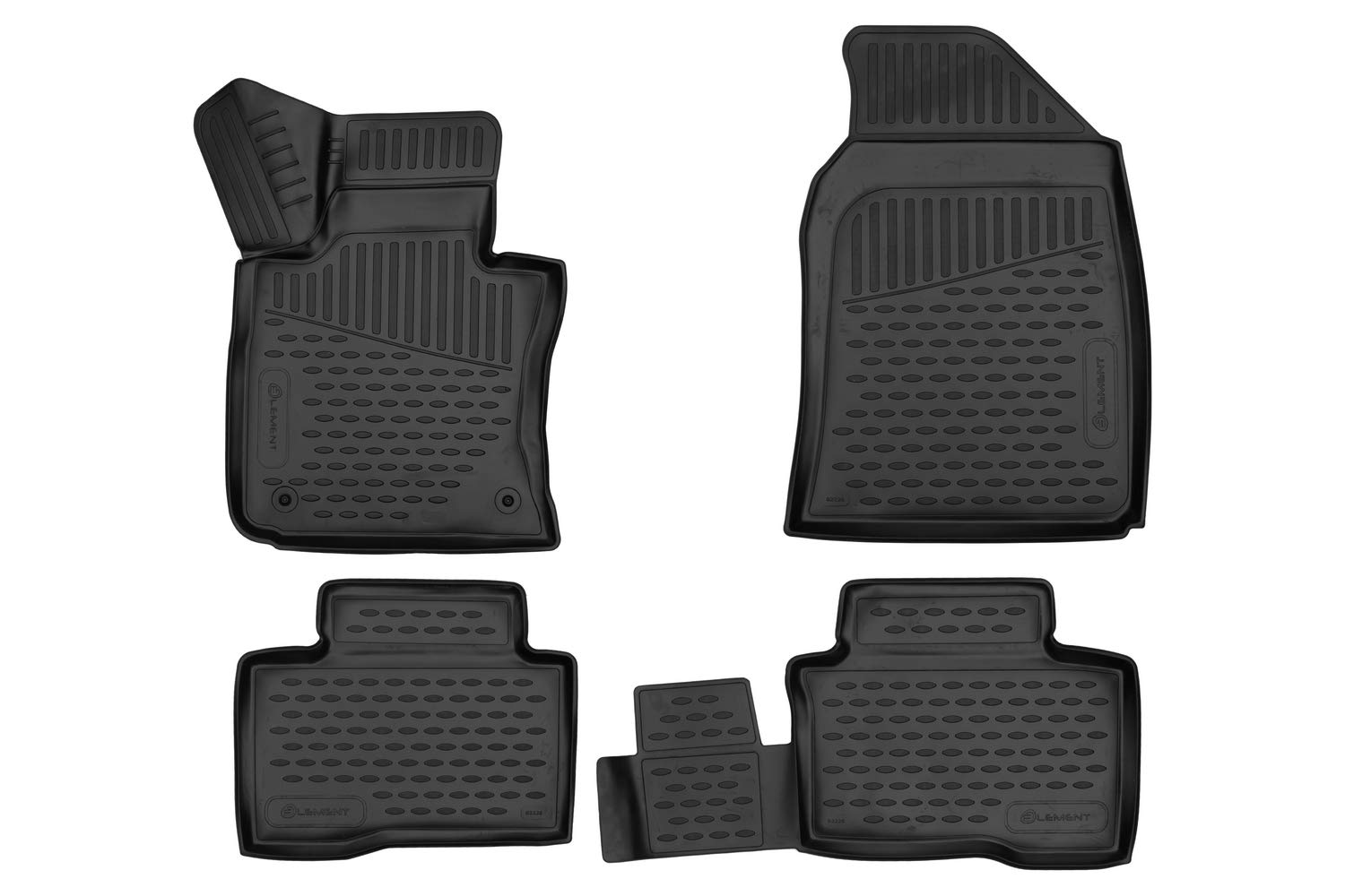 EXP.ELEMENT3D02226210_22 ΠΑΤΑΚΙΑ ΣΕ ΣΚΑΦΗ TPE ΛΑΣΤΙΧΟ ΓΙΑ SSANGYONG TIVOLI 5D 2015+ ΣΕ ΜΑΥΡΟ ΧΡΩΜΑ NOVLINE - 4 ΤΕΜ. - Image 1