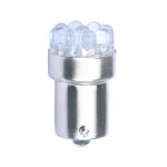 R10W 12V BA15s LED 9xFlux 5mm ΜΟΝΟΠΟΛΙΚΟ ΚΟΚΚΙΝΟ M-TECH - 1 τεμ.