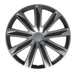 Lampa - Σετ Τάσια Αυτοκινήτου 15’’ Raze Silver/Black από υλικό ABS σε Ασημί με Μαύρο Χρώμα - 4 TEM (L3149.2)