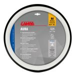 Lampa - Κάλυμμα Τιμονιού AURA (M) 37/39cm Μαύρο ένθετο με γυαλάδα / Λευκό άοσμο μαλακό Skeentex - 1 τεμ. (L3290.6)