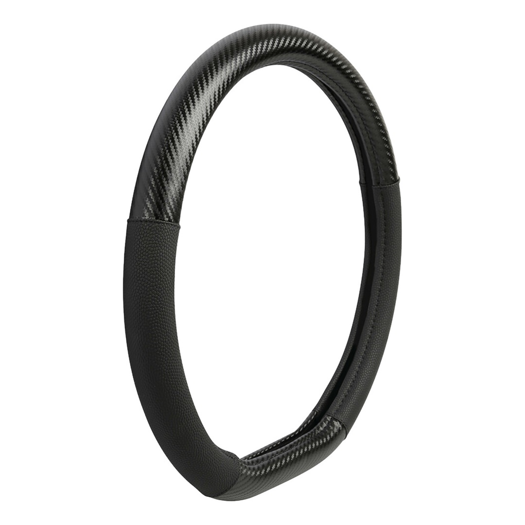 L32952-1 Lampa Κάλυμμα Τιμονιού Αυτοκινήτου Le Mans 35-37εκ. Άοσμο με Matt Carbon πρόσθετα από Ultra-soft Skeentex Μαύρο 1-τεμ. (L3295.2) - Image 1
