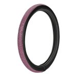 ΚΑΛΥΜΜΑ ΤΙΜΟΝΙΟΥ DIAMONDS PINK (S) 35/37cm ΣΥΝΘΕΤΙΚΟ ΔΕΡΜΑ SKEENTEX ΜΑΥΡΟ/POZ LAMPA  - 1 ΤΕΜ.