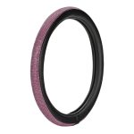 ΚΑΛΥΜΜΑ ΤΙΜΟΝΙΟΥ DIAMONDS PINK (Μ) 37/39cm ΣΥΝΘΕΤΙΚΟ ΔΕΡΜΑ SKEENTEX ΜΑΥΡΟ/POZ LAMPA  - 1 ΤΕΜ.