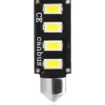 ΛΑΜΠΑΚΙΑ ΠΛΑΦΟΝΙΕΡΑΣ C5W/C10W 12V 2W SV8,5 41mm CAN-BUS+RADIATOR LED 4xSMD5730 ΛΕΥΚΟ 1ΤΕΜ. M-TECH