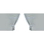 ΚΟΥΡΤΙΝΕΣ ΝΤΑΛΙΚΑΣ LUXURY SMART ΑΣΗΜΙ/ΜΠΛΕ ΣΕΤ LAMPA - 5 ΤΕΜ.