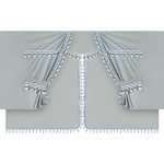 ΚΟΥΡΤΙΝΕΣ ΝΤΑΛΙΚΑΣ LUXURY PRO CABIN ΑΣΗΜΙ / ΜΠΛΕ ΣΕΤ LAMPA - 8 ΤΕΜ.