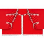 ΚΟΥΡΤΙΝΕΣ ΝΤΑΛΙΚΑΣ LUXURY PRO CABIN ΚΟΚΚΙΝΟ / ΜΑΥΡΟ ΣΕΤ LAMPA - 8 ΤΕΜ.