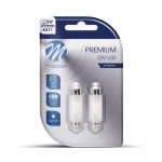 ΛΑΜΠΑΚΙΑ ΠΛΑΦΟΝΙΕΡΑΣ C5W/C10W 39mm SV8.5 12V 170lm 2x2835SMD LED DIODA PREMIUM CAN-BUS ΛΕΥΚΟ 2ΤΕΜ.