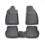 ΠΑΤΑΚΙΑ ΣΕ ΣΚΑΦΗ TPE ΛΑΣΤΙΧΟ ΓΙΑ FORD FIESTA 05/2002-08/2008 / FORD FUSION 2002-2012  ΣΕ ΜΑΥΡΟ ΧΡΩΜΑ NOVLINE - 4 ΤΕΜ.