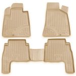 ΠΑΤΑΚΙΑ ΣΕ ΣΚΑΦΗ TPE ΛΑΣΤΙΧΟ ΓΙΑ HYUNDAI SANTA FE 2006-2010  ΣΕ ΜΠΕΖ ΧΡΩΜΑ NOVLINE - 4 ΤΕΜ.