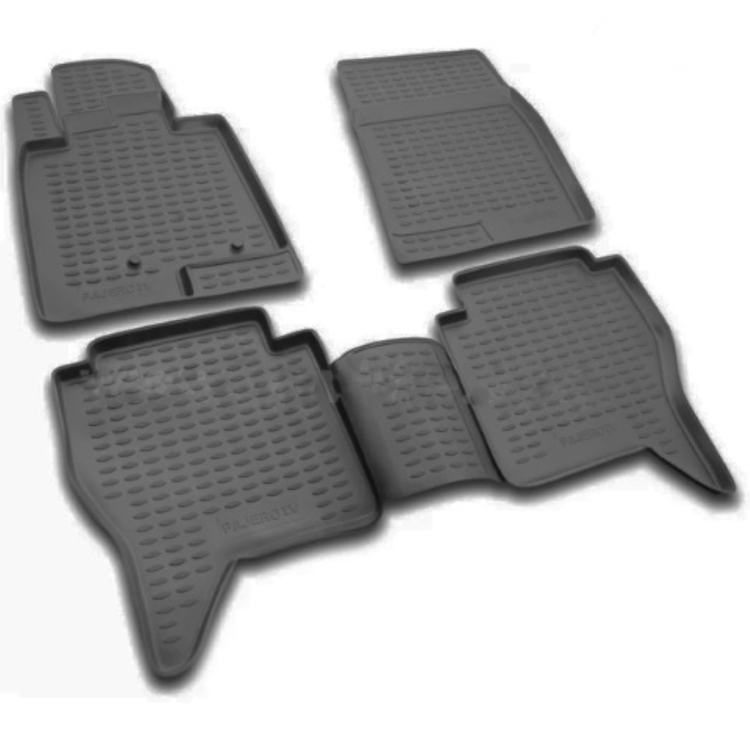 NLC.35.16.210 ΠΑΤΑΚΙΑ ΣΕ ΣΚΑΦΗ TPE ΛΑΣΤΙΧΟ ΓΙΑ MITSUBISHI PAJERO 5D 11/2006-2019 ΣΕ ΜΑΥΡΟ ΧΡΩΜΑ NOVLINE - 4 ΤΕΜ. - Image 1