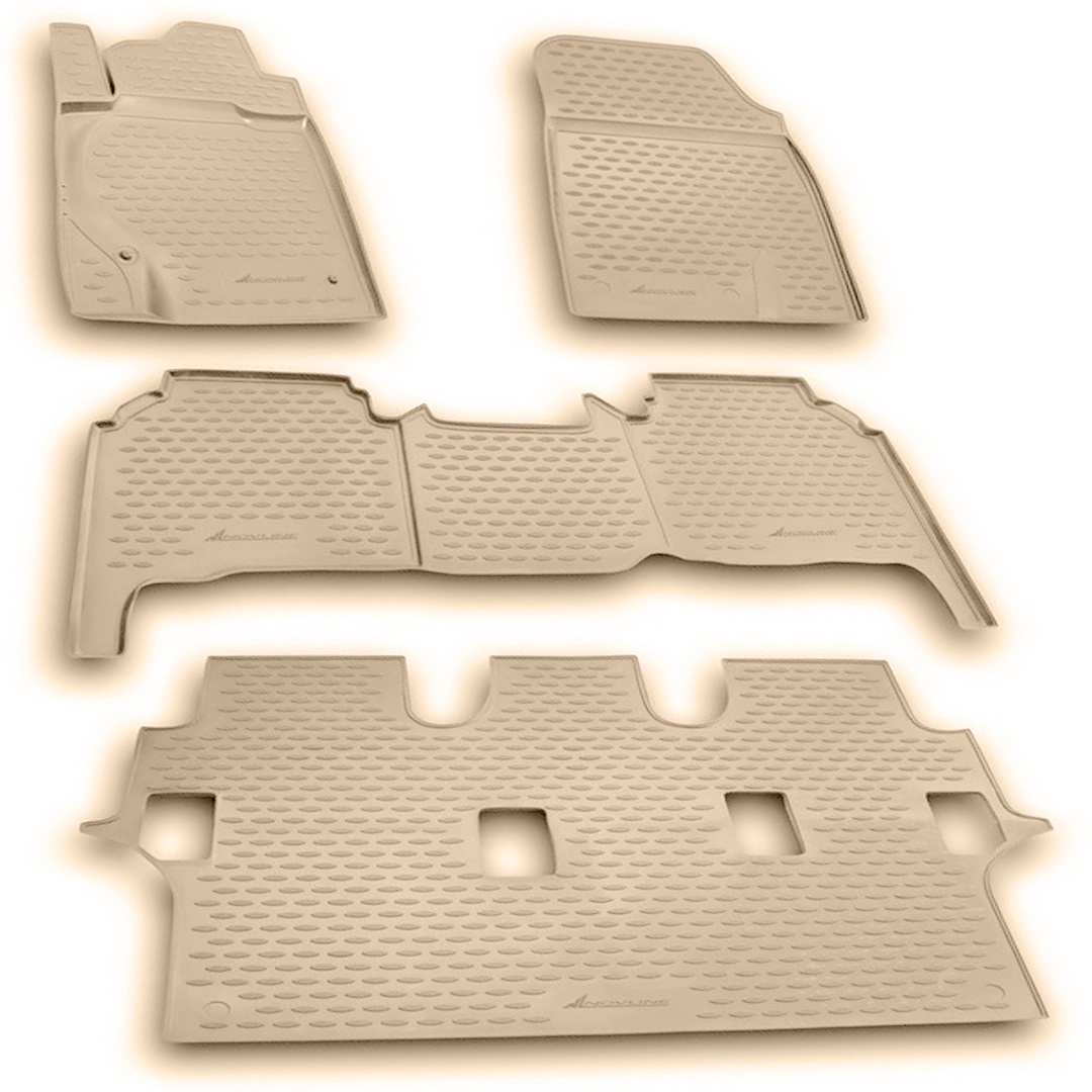 NLC.48.17.212K ΠΑΤΑΚΙΑ ΣΕ ΣΚΑΦΗ TPE ΛΑΣΤΙΧΟ ΓΙΑ TOYOTA LAND CRUISER 200 11/2007-2015 ΣΕ ΜΠΕΖ ΧΡΩΜΑ NOVLINE - 5 ΤΕΜ. - Image 1