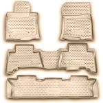 ΠΑΤΑΚΙΑ ΣΕ ΣΚΑΦΗ TPE ΛΑΣΤΙΧΟ ΓΙΑ TOYOTA LAND CRUISER PRADO 7ΘΕΣΙΟ 12/2009-2013  ΣΕ ΜΠΕΖ ΧΡΩΜΑ NOVLINE - 5 ΤΕΜ.
