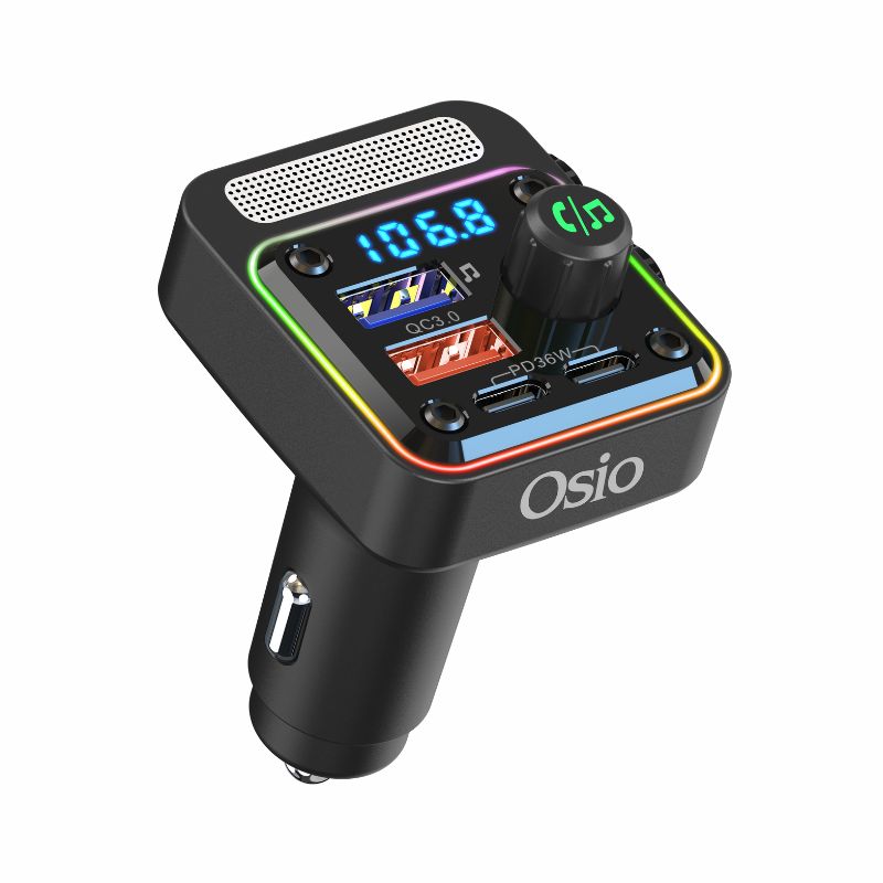 OFT-4260BTOSIO_1 FM TRANSMITTER ΑΝΑΠΤΗΡΑ 12V ΜΕ BLUETOOTH OFT-4260BT ΦΟΡΤΙΣΤΗ USB TYPE-A + USB TYPE-C OSIO - Image 1
