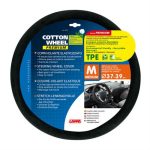 Lampa Κάλυμμα Τιμονιού Αυτοκινήτου Cotton Wheel 37-39εκ. Άοσμο Από φυσικό βαμβακερό αντιιδρωτικό Μαύρο 1-τεμ. (L3312.7)