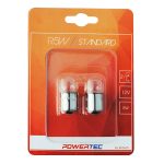 R5W 12V 5W BA15s (ΦΟΥΝΤΟΥΚΙ) POWERTEC STANDARD ΑΛΟΓΟΝΟΥ 2ΤΕΜ.