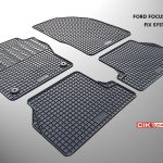 Cik - ΠΑΤΑΚΙΑ ΑΥΤΟΚΙΝΗΤΟΥ ΑΠΟ ΛΑΣΤΙΧΟ ΓΙΑ FORD FOCUS 2011-2015 ΣΕ ΜΑΥΡΟ ΧΡΩΜΑ ΜΕ ΚΟΥΜΠΩΜΑΤΑ - 4 ΤΕΜ. (RM.FO.0004/CK)