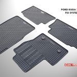 Cik - ΠΑΤΑΚΙΑ ΑΥΤΟΚΙΝΗΤΟΥ ΑΠΟ ΛΑΣΤΙΧΟ ΓΙΑ FORD KUGA 2013-2015 ΣΕ ΜΑΥΡΟ ΧΡΩΜΑ ΜΕ ΚΟΥΜΠΩΜΑΤΑ - 4 ΤΕΜ. (RM.FO.0009/CK)