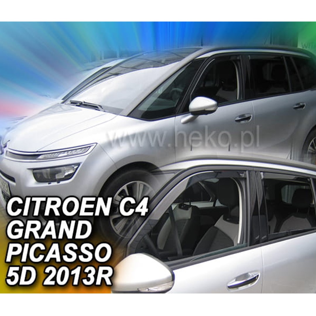 SET12260-1 ΑΝΕΜΟΘΡΑΥΣΤΕΣ ΓΙΑ CITROEN C4 GRAND PICASSO SPACE TOURER MK2 5D 2013+ ΣΕΤ ΑΥΤΟΚΙΝΗΤΟΥ ΑΠΟ ΕΥΚΑΜΠΤΟ ΦΙΜΕ ΠΛΑΣΤΙΚΟ HEKO - 4 ΤΕΜ. - Image 1