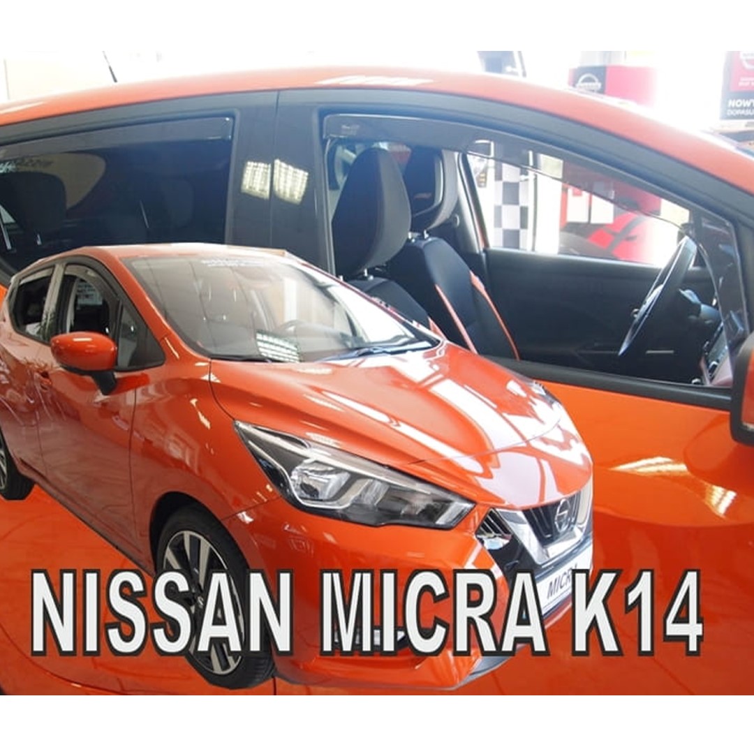 SET24297 ΑΝΕΜΟΘΡΑΥΣΤΕΣ ΓΙΑ NISSAN MICRA K14 5D 2017+ ΣΕΤ ΑΥΤΟΚΙΝΗΤΟΥ ΑΠΟ ΕΥΚΑΜΠΤΟ ΦΙΜΕ ΠΛΑΣΤΙΚΟ HEKO - 4 ΤΕΜ. - Image 1