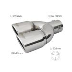 ΜΠΟΥΚΑ ΔΙΠΛΗ ΧΡΩΜΙΟΥ TRX/18L 165x77mm 235mm 35>58mm  SIMONI RACING - 1 TEM