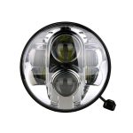 M-Tech - Στρογγυλό Φανάρι WHL101 CHROME 7'' με 8 Cree LED (XML-10W) 9-36V 6000-6500K σε Χρώμιο - 1 τεμ. (WHL101/MT)