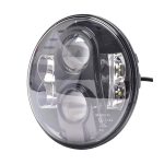 M-Tech - Στρογγυλό Φανάρι WHL102 BLACK 7'' με 8 Cree LED (XML-10W) 9-36V 6000-6500K σε Μαύρο Χρώμα - 1 τεμ. (WHL102/MT)