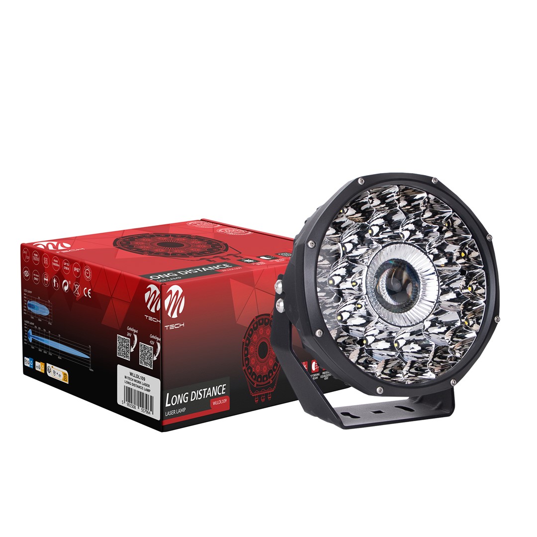 WLLDL109_MT_1 ΠΡΟΒΟΛΕΑΣ ΕΡΓΑΣΙΑΣ WORK LIGHTS LASER 12/24V 160W 19.600lm 28xHP+1xLASER LED 210x230x115mm M-TECH - 1 ΤΕΜ. - Image 1