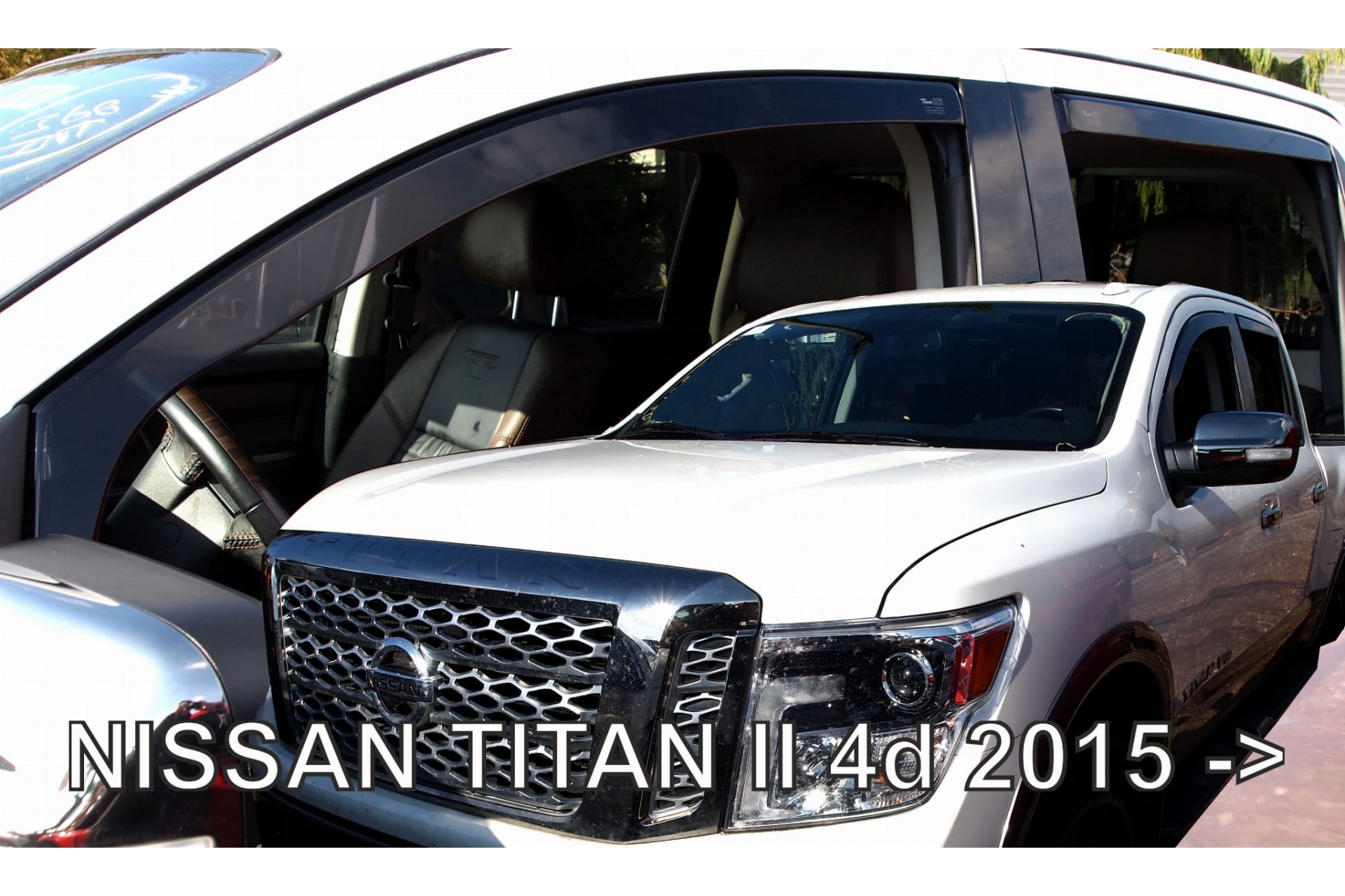 anem.SET24318 ΑΝΕΜΟΘΡΑΥΣΤΕΣ ΓΙΑ NISSAN TITAN 4D 2015+ ΣΕΤ ΑΥΤΟΚΙΝΗΤΟΥ ΑΠΟ ΕΥΚΑΜΠΤΟ ΦΙΜΕ ΠΛΑΣΤΙΚΟ HEKO - 4 ΤΕΜ. - Image 1
