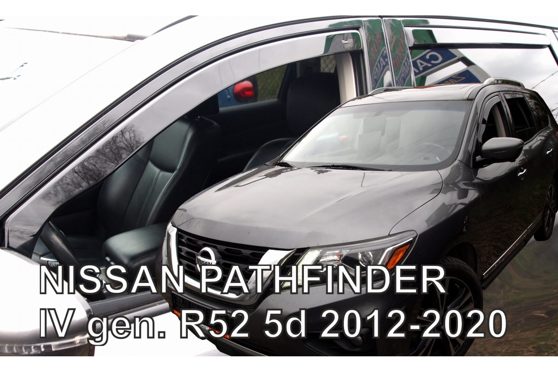 anemothr_set_24320 ΑΝΕΜΟΘΡΑΥΣΤΕΣ ΓΙΑ NISSAN PATHFINDER IV R52 5D 2012-2020 ΣΕΤ ΑΥΤΟΚΙΝΗΤΟΥ ΑΠΟ ΕΥΚΑΜΠΤΟ ΦΙΜΕ ΠΛΑΣΤΙΚΟ HEKO - 4 ΤΕΜ. - Image 1