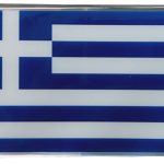 GREECE ΑΥΤΟΚΟΛΛΗΤΗ ΕΛΛΗΝΙΚΗ ΣΗΜΑΙΑ 10 X 6,8 cm ΜΠΛΕ/ΛΕΥΚΟ/ΧΡΩΜΙΟ ΜΕ ΕΠΙΚΑΛΥΨΗ ΣΜΑΛΤΟΥ- 1 ΤΕΜ.
