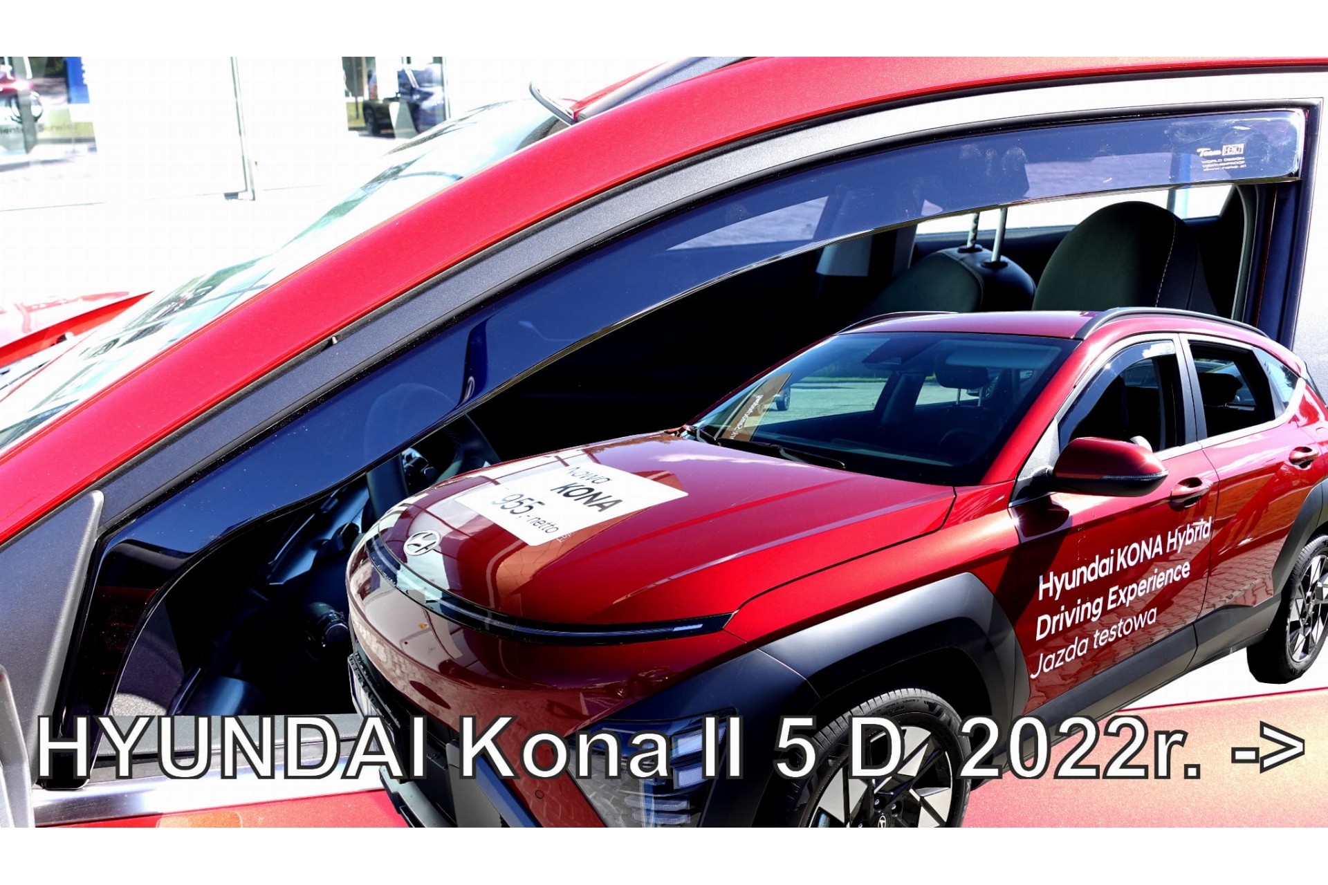 kona_17315 ΑΝΕΜΟΘΡΑΥΣΤΕΣ ΓΙΑ HYUNDAI KONA 5D 04/2023+ ΖΕΥΓΑΡΙ ΑΠΟ ΕΥΚΑΜΠΤΟ ΦΙΜΕ ΠΛΑΣΤΙΚΟ HEKO - 2 ΤΕΜ. - Image 1