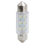 ΛΑΜΠΑΚΙΑ ΠΛΑΦΟΝΙΕΡΑΣ C5W/C10W 12V 0,37W SV8,5 36mm LED 6xFlux 3mm ΠΡΑΣΙΝΟ   M-TECH - 1 ΤΕΜ.