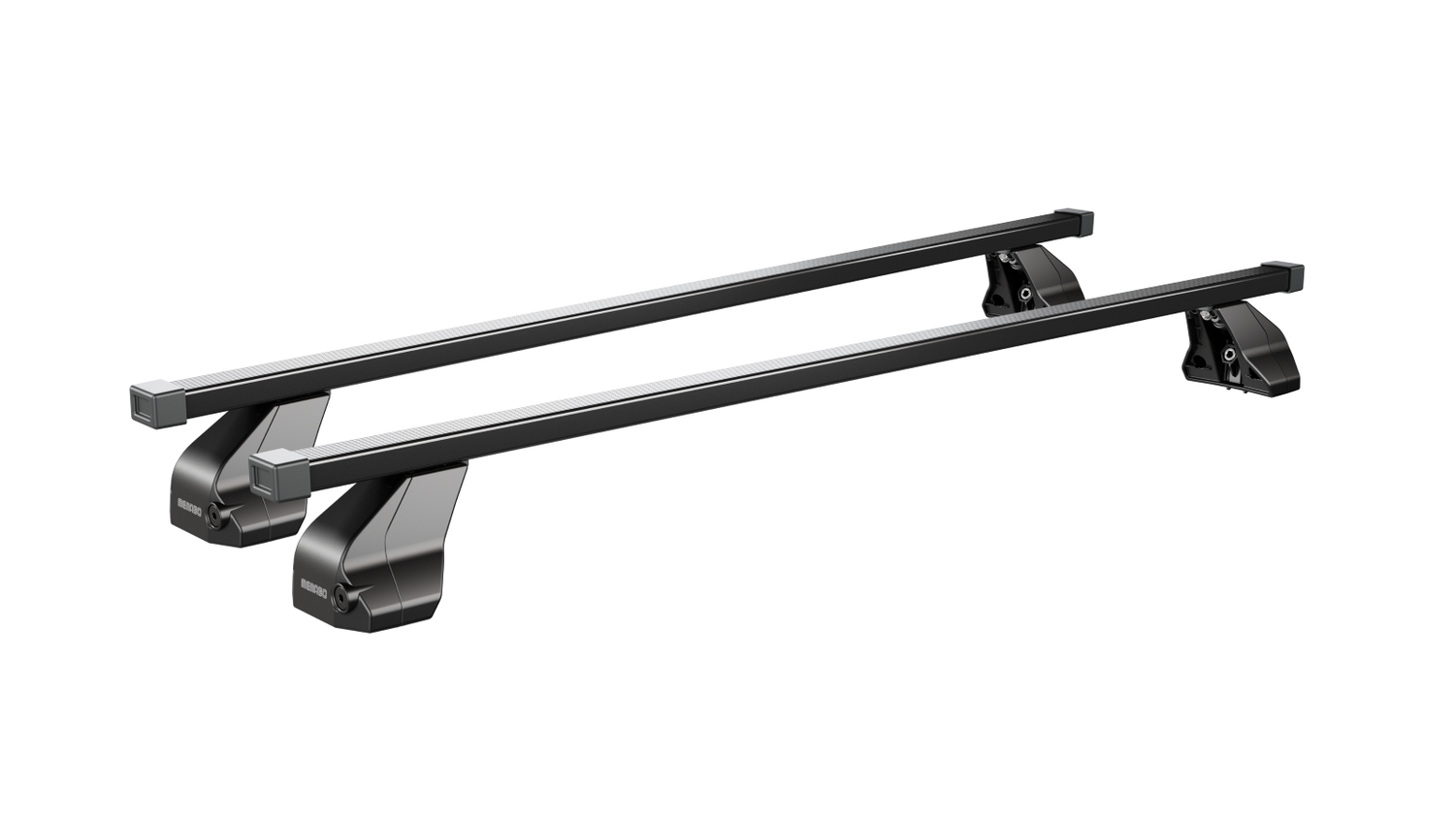 omega05 ΜΠΑΡΕΣ ΟΡΟΦΗΣ ΣΙΔΗΡΟΥ OMEGA MEDIUM 112 cm ΜΕ ΚΑΠΑΚΙΑ ΣΕ ΜΑΥΡΟ ΧΡΩΜΑ ΓΙΑ ΑΠΛΗ ΟΡΟΦΗ MENABO - 2 ΤΕΜ. - Image 1