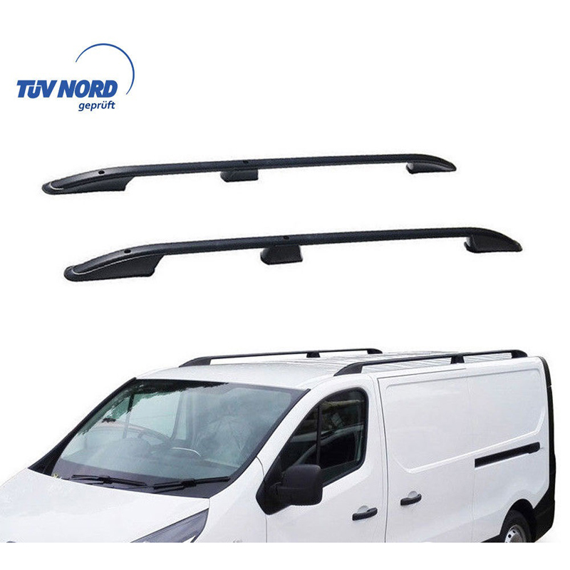 opel-vivaro-renault-trafic-iii-2014-dachreling-alu-schwarz-kurzer-5225930bc9CFsG03er9Os ΜΠΑΡΕΣ ΟΡΟΦΗΣ ΓΙΑ OPEL VIVARO 2014+ /RENAULT TRAFIC 2014+ ΠΑΡΑΛΛΗΛΕΣ ΑΛΟΥΜΙΝΙΟΥ L2 ΜΑΥΡΕΣ - Image 1